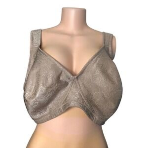 Deyllo Full Coverage Comfort Wire Free Minimizer Bra Non Padded Size 42G Toffee